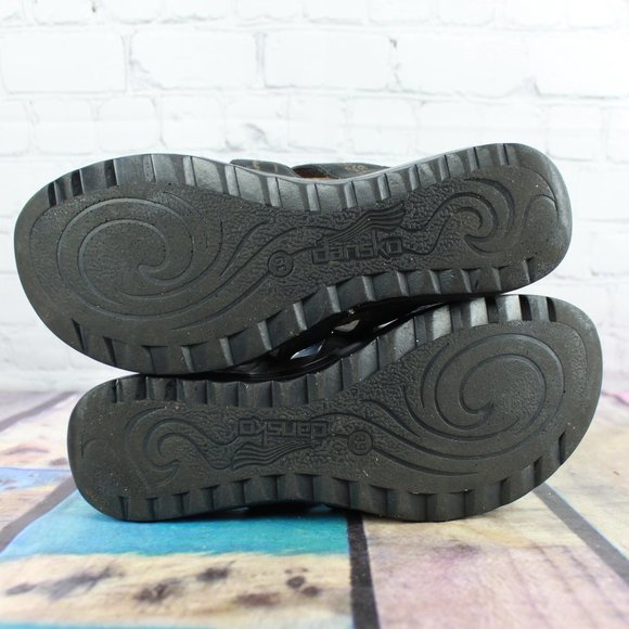 DANSKO Black Leather Strappy Slide Sandal Size 39 - Picture 9 of 9